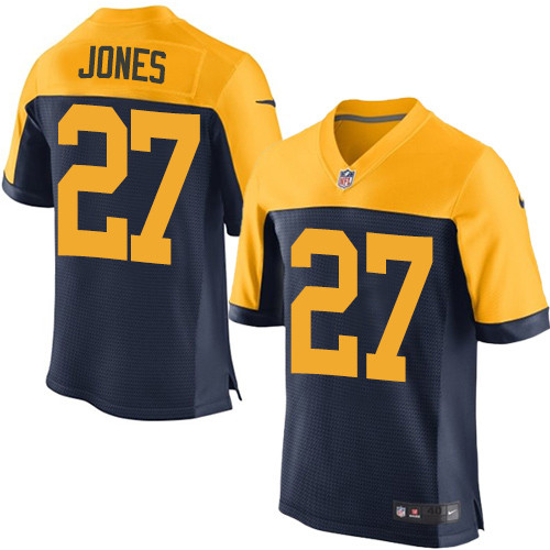 Nike Packers #27 Josh Jones Navy Blue Alternate Men's Stitched NFL New Elite Jersey - Click Image to Close